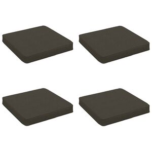 vidaXL 4-Piece Zitkussens VUGHT 4 st 100% Polyester Antraciet
