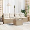 vidaXL Tuin Sofa Set Beige 55 x 55 x 37 cm poly rattan