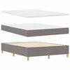 vidaXL LED Box Spring Bed met matras Taupe 140 x 190 cm Stof