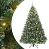 vidaXL Kunstkerstboom met 300 LED met standaard Groen 240 cm PE en PVC