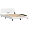 vidaXL Bedframe "Viana" zonder matras kunstleer wit 140x190 cm