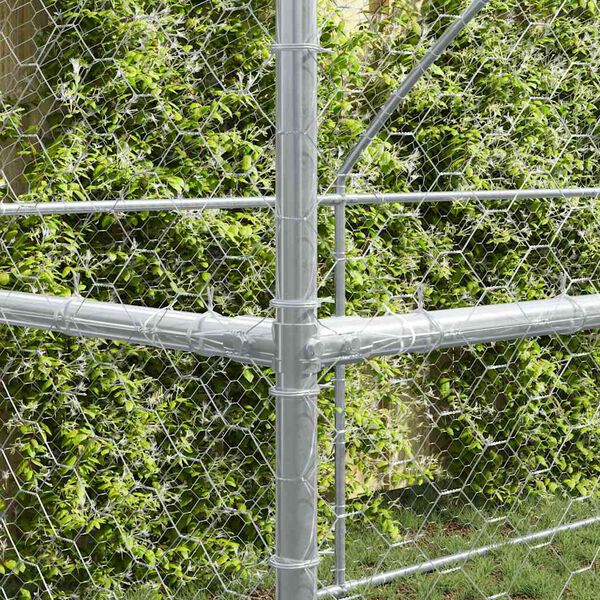 vidaXL Hondenhok 2 pcs Zilver 4 x 2 x 2 m Gegalvaniseerd staal