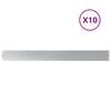 vidaXL Gazonrand 10 st 10 x 103 cm Gegalvaniseerd staal zilver