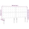 vidaXL Hoofdbord roze 180x5x118/128 cm fluweel