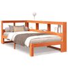 vidaXL Bed met boekenkast zonder matras grenenhout wasbruin 100x200 cm