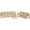 vidaXL Buiten bankenset 9 st Wit en Beige