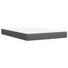 vidaXL Boxspring met matras stof donkergrijs 140x190 cm
