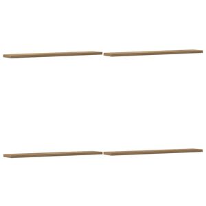 vidaXL Wandschappen 4 st 60x10x1,5 cm bewerkt hout artisanaal eiken