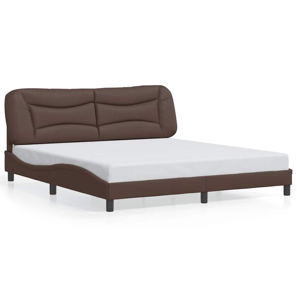 vidaXL Bedframe zonder matras "Hvar" kunstleer bruin 180x200 cm