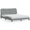 vidaXL Bedframe zonder matras "Hvar" stof lichtgrijs 160x200 cm