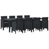 vidaXL Tuin Eetset 9 st Antraciet Polypropyleen