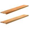 vidaXL Vensterbanken 2 st 160x30x2 cm massief eikenhout lichtbruin