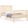 vidaXL Bedframe met hoofdbord massief hout 100x200 cm