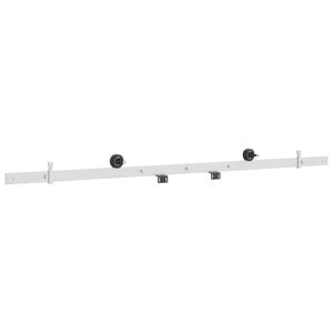 vidaXL Schuifdeurbeslagset 152,4 cm Staal Wit