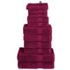 vidaXL 12-delige Handdoekenset SOLUND 600 g/m&sup2; bordeauxrood