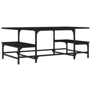 vidaXL Salontafel 100x50,5x40 cm bewerkt hout zwart