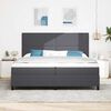 vidaXL Boxspring bed Donkergrijs en Wit 203 x 200 x 128 cm