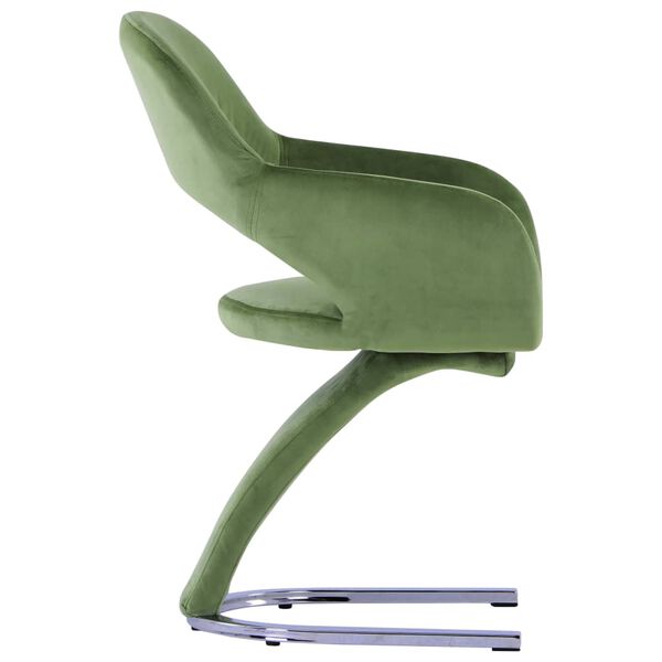 vidaXL Eetkamerstoelen 2 st fluweel groen
