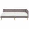 vidaXL Hoekbedframe met matras met hoofdeinde Taupe 100 x 200 cm Stof