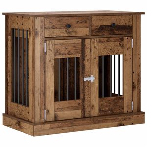 vidaXL Hond Bench Meubel Oud hout 90 x 47,5 x 80 cm Bewerkt hout