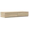 vidaXL Bedlades met lade Sonoma Eiken 80 x 36,5 x 16,5 cm Bewerkt hout