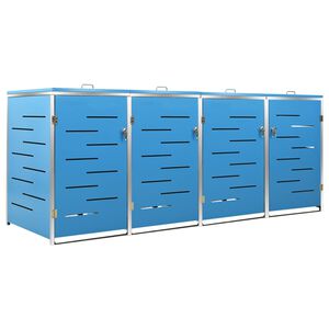 vidaXL Containerberging vierdubbel 276,5x77,5x115 cm roestvrij staal