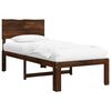 vidaXL Eenpersoonsbed met hoofdbord ROSTOCK Donkerbruin 90 x 190 cm