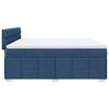 vidaXL Boxspring met matras stof blauw 180x200 cm