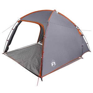 vidaXL Huisje Tent 2-persoons Grijs en Oranje taft