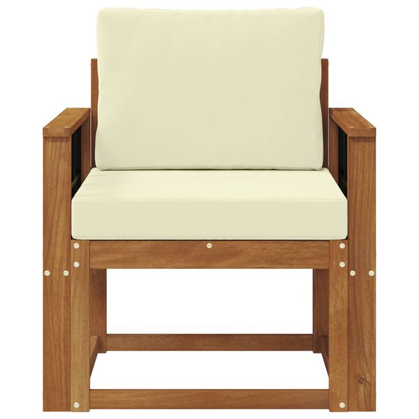 vidaXL Tuinbank Massief Acaciahout en Polyester Naturel