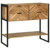 vidaXL Wandtafel met lade Bruin 90 x 35 x 80 cm Massief Acaciahout