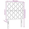 vidaXL Hoofdbord Zwart 100 cm Stof