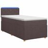 vidaXL Boxspringbed met matras Donkerbruin 80 x 200 cm Stof