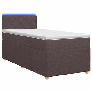 vidaXL Boxspringbed met matras Donkerbruin 80 x 200 cm Stof