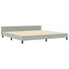 vidaXL Boxspringbed met hoofdeinde Lichtgrijs 200 x 200 cm Fluweel