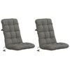 vidaXL 2-delige Hoogrug Kussen VIANEN 2 st 100% Polyester Grijs