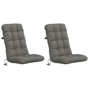 vidaXL 2-delige Hoogrug Kussen VIANEN 2 st 100% Polyester Grijs