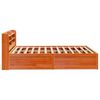 vidaXL Bedframe met hoofdbord massief grenenhout wasbruin 120x200 cm