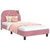 vidaXL Bedframe voor kinderen met hoofdbord Roze 80 x 200 cm Fluweel