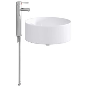 vidaXL Badkamer Waskom Chroom 40,5 x 40,5 x 15,5 cm Metaal