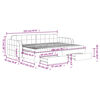 vidaXL Slaapbank onderschuifbed en lades 80x200 cm fluweel lichtgrijs