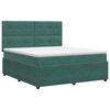 vidaXL Boxspringbed met matras Donkergroen 160 x 200 cm Fluweel