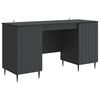 vidaXL Bureau met plank Zwart 142,5 x 50 x 75 cm Bewerkt hout