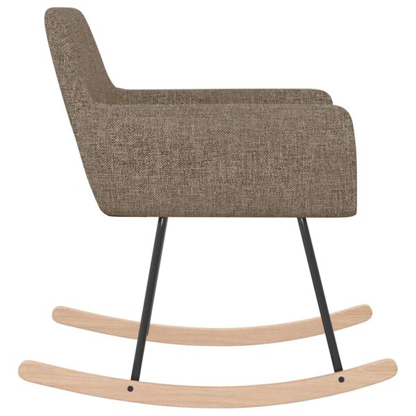 vidaXL Schommelstoel stof taupe