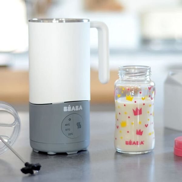 Beaba Babymelkverwarmer Milk Prep 450 ml wit en grijs