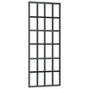 vidaXL Schuifdeur 76x205 cm ESG-glas en aluminium zwart
