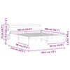 vidaXL Bedframe met hoofdeinde Bruin 180 x 200 cm Massief grenenhout