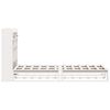vidaXL Bed met boekenkast zonder matras grenenhout wit 90x190 cm