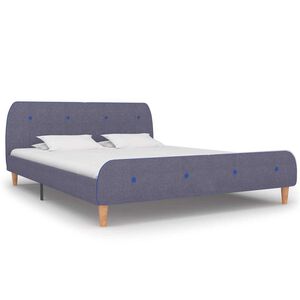 vidaXL Bedframe zonder matras 150x200 cm lichtgrijs
