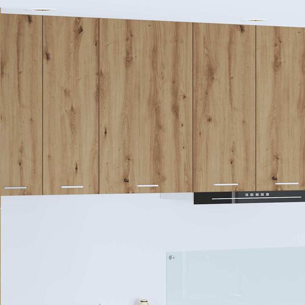 vidaXL Hangkast Ambachtelijke Eik en Wit 50 x 31 x 80 cm Bewerkt hout